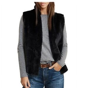 Vintage Black Fur Vest